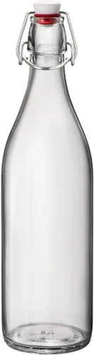 Miniatura 11 de Bormioli Rocco Giara Botella de bebida con tapa de abrazadera, 33.75 onzas, recipiente de vidrio a prueba de fugas para jugos y aderezos caseros