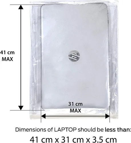 Miniatura 2 de Cubierta antipolvo impermeable para portátil de 17 pulgadas a prueba de polvo a prueba de arañazos translúcido con cierre de cremallera bolsa de PVC