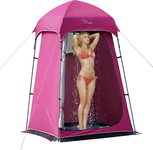Miniatura 10 de Vidalido Tienda de ducha para acampar al aire libre, fácil instalación, tienda de campaña de privacidad, vestuario, tiendas de campaña portátiles