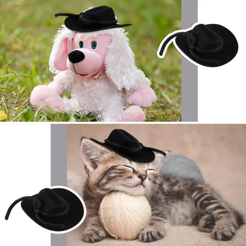 Miniatura 3 de Hercicy 24 sombreros de vaquero para manualidades, decoración de muñecas, sombreros de vaquera de 2 pulgadas, gorras occidentales en miniatura