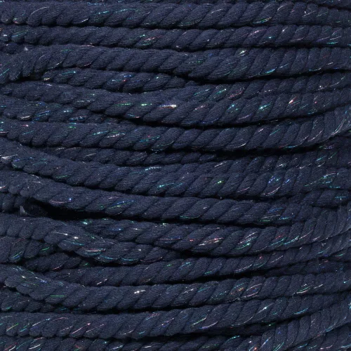 Miniatura 32 de Cuerda de algodón trenzado súper suave de 3 hebras (negro, 1 pulgada x 10 pies)