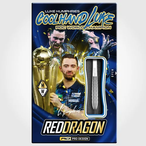 Miniatura 6 de RED DRAGON Luke Humphries TX Series - Juego de dardos de tungsteno premium con vuelos y tallos