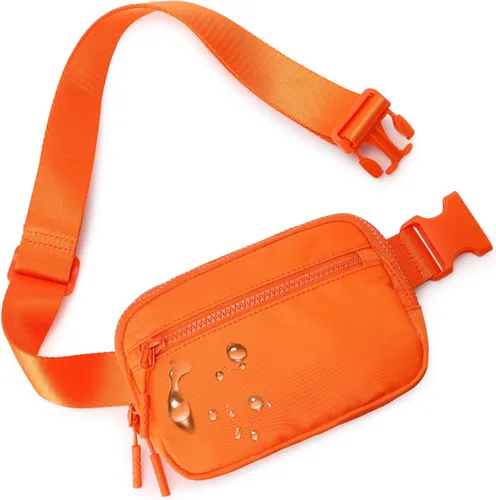 Miniatura 20 de WESTBRONCO Riñoneras para mujeres y hombres, bolsa para cinturón con bolsillos con cremallera, riñoneras modernas, bolsas cruzadas ligeras de 1
