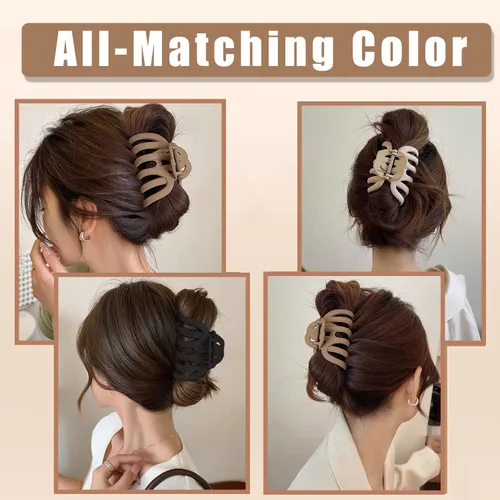 Miniatura 5 de 4 Piezas Pinzas de Garra de Pulpo Pinzas de Garra para Cabello de Pulpo para Mujeres 3.8" Pinza Grande para Cabello para Mujeres Agarre Fuerte Clip