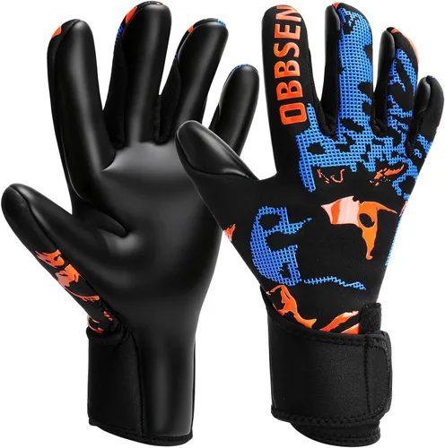 Guantes de portero con palma de corte medio negativo, ajuste cómodo, guantes de portero de fútbol ligeros y flexibles con ultra agarre