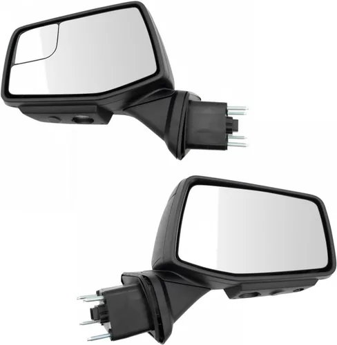 Miniatura 20 de TRQ Juego de 2 piezas de espejo lateral del conductor y del pasajero, ajuste eléctrico calentado sin memoria, color gris, compatible con Volkswagen