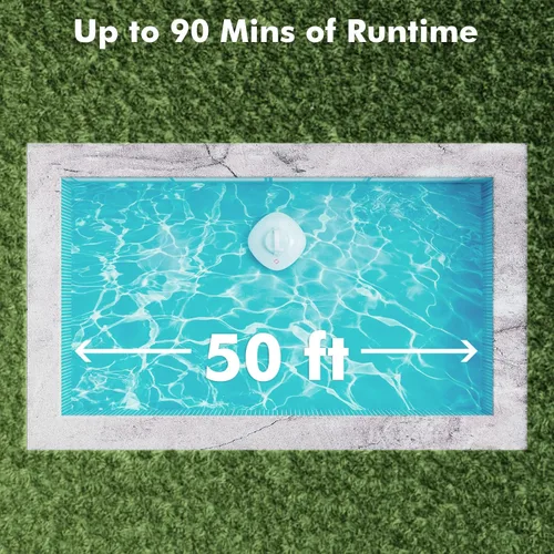 Miniatura 3 de HYDRUS Aspirador robótico inalámbrico para piscina con motor sin escobillas, potente robot de piscina para piscinas sobre el suelo, hasta 90 minutos
