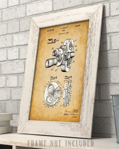 Miniatura 4 de Patente de cámara de película de película, póster clásico de cine, sala de cine y decoración de sala de director de cine, regalo para fotógrafos