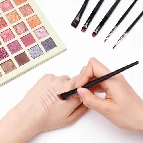 Miniatura 5 de Potchen Juego de 30 brochas delineadoras de ojos de gel, delineador de ojos en ángulo, fina y plana inclinada, herramienta de maquillaje fina