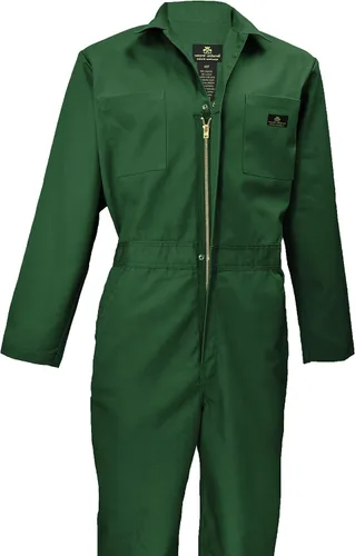 Miniatura 23 de Natural Uniforms Overol de sarga de manga larga con cremallera para hombre, resistente a las manchas y a las arrugas