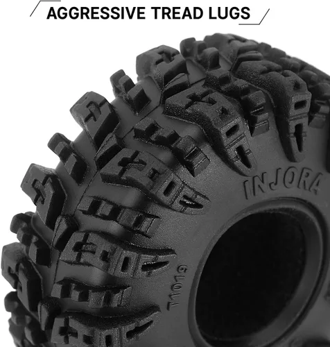 Miniatura 3 de INJORA Neumáticos 1.0 - Neumáticos S5 Swamp Claw para Terreno de Lodo para TRX4M AX24 Axial SCX24 FCX24 Auto RC Crawler 1/18 1/24, 64 * 24mm, T1019