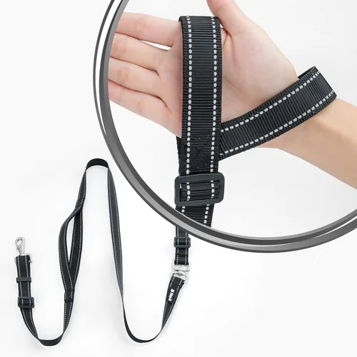 Miniatura 14 de Correa antideslizante para perro, correa y collar de entrenamiento resistente sin tirones con antienredos, mango acolchado e hilo reflectante