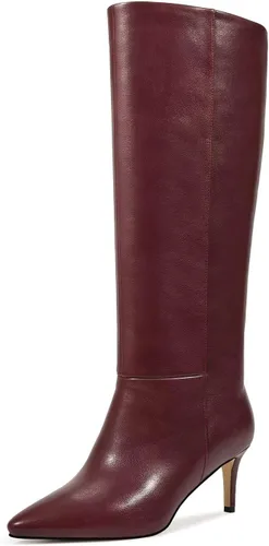 Miniatura 50 de wetkiss Botas altas hasta la rodilla para mujer, con tacón de gatito y diseño de punta puntiaguda, clásicas y sexys