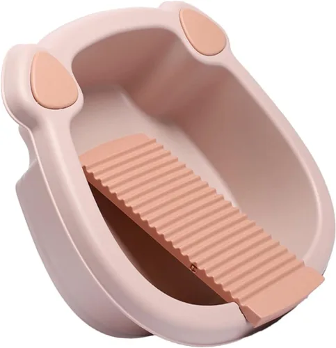 Toddmomy 1 Unidades Lavabo Herramientas para el hogar Tabla de lavado de plástico Tabla de lavado de ropa Lavabo Lavabo Lavabo Dormitorio Lavabo Rosa