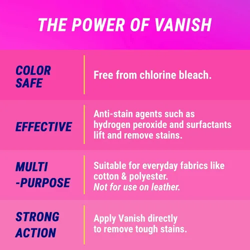 Miniatura 6 de Vanish Removedor de manchas sin blanqueador de color líquido rosa 925ML