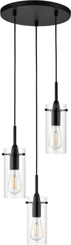 Miniatura 11 de Linea di Liara Effimero - Lámpara colgante de 5 luces en racimo de luces para escaleras, lámpara grande de níquel cepillado, moderna lámpara