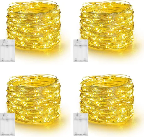 Miniatura 17 de Dazzle Bright - Guirnalda de luces de hadas de Halloween, 60 luces LED de 20 pies de alambre de cobre a batería y resistente al agua, decoraciones