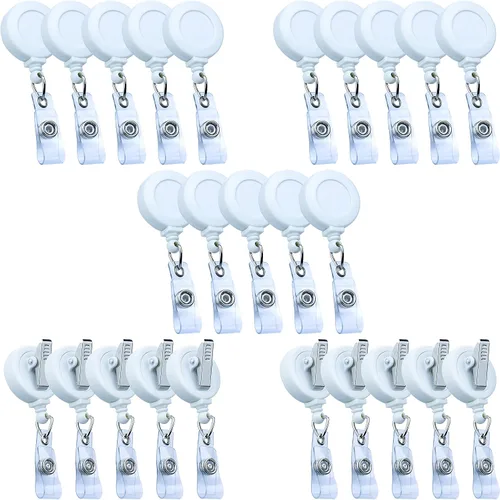 Miniatura 7 de Carretes de Credenciales Retráctiles Portacredenciales con Clip, Clips de ID para Credenciales, Carrete de Credencial, Clip de Credencial Retráctil
