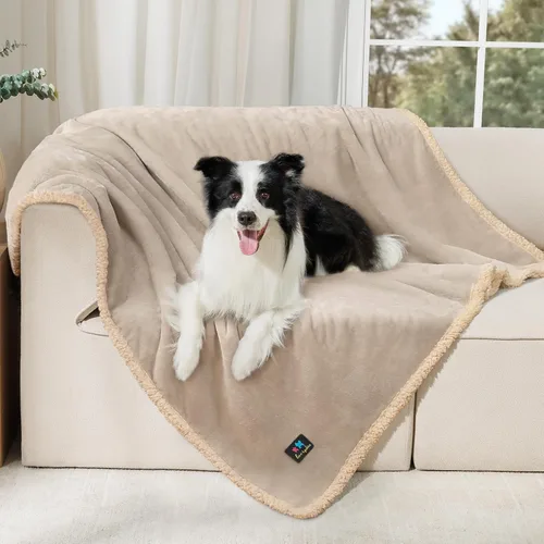 Miniatura 26 de Luciphia - Manta impermeable para mascotas, manta líquida a prueba de orina para perros para sofá, cama, funda protectora reversible de forro polar