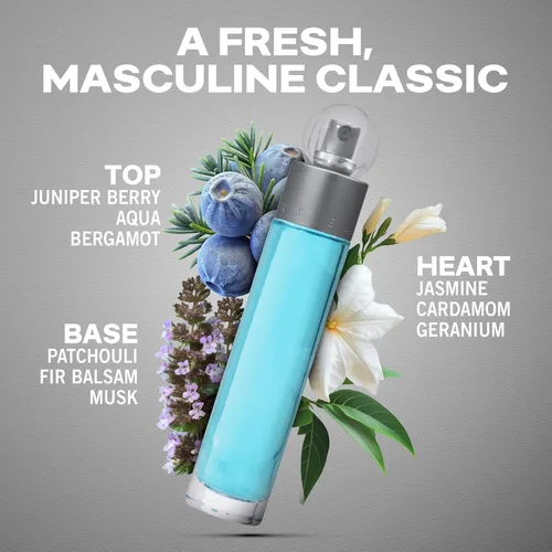 Miniatura 2 de Perry Ellis 360° Eau De Toilette en aerosol para hombres - Colonia masculina, perfume de larga duración, EDT, fragancia con notas de bergamota