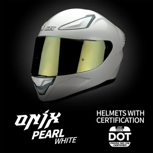 Miniatura 6 de HAX Onix - Casco de motocicleta de cara completa aprobado por DOT, listo para pinlock y con ranura para intercomunicador, moto para deportes