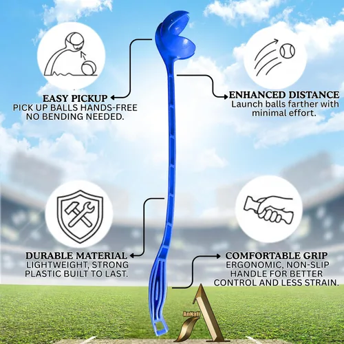 Miniatura 4 de AnNafi® Lanzador de pelotas para perros, lanzador de pelotas de tenis de larga distancia para perros, lanzador manual de pelotas para perros