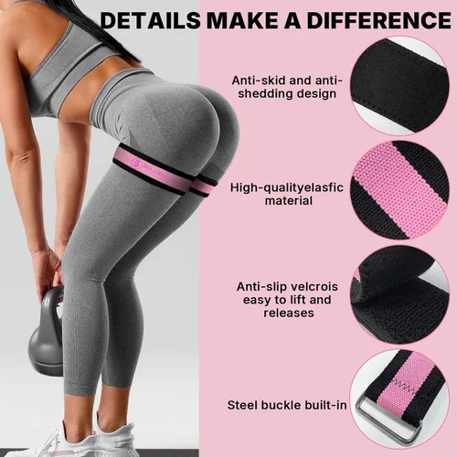 Miniatura 2 de BFR - Bandas para glúteos para mujer, bandas de restricción de flujo sanguíneo para construcción de cadera y piernas, bandas de entrenamiento