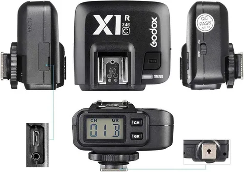 Miniatura 3 de Godox X1R-C TTL Receptor de disparo de flash inalámbrico compatible con cámaras Canon, receptor flash inalámbrico 2.4G, sincronización de alta