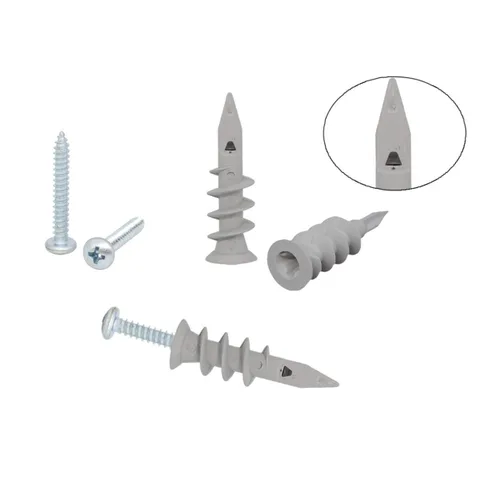 Miniatura 4 de Anclajes de plástico autoperforantes para paneles de yeso con tornillos, tornillos de expansión, 40 piezas (20 pares)