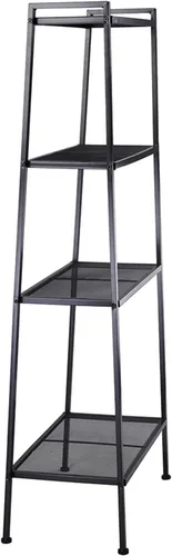 Miniatura 5 de Estantería de escalera de 4 niveles, estantería de metal, estante abierto, organizador de almacenamiento para el hogar, oficina, sala de estar