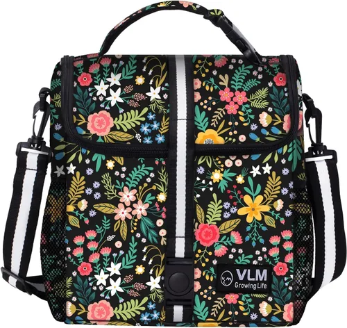 Miniatura 17 de VLM Lonchera para mujer, bolsa de almuerzo aislada para mujer con correa de hombro ajustable, bonita bolsa de almuerzo para el trabajo, picnic, Fresa