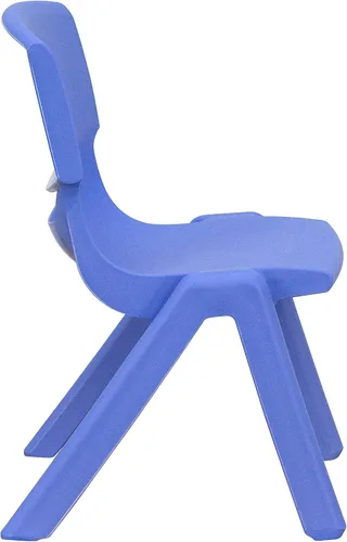 Miniatura 3 de Flash Furniture Emmy - Juego de mesa rectangular de plástico azul con 2 sillas, 21.875 pulgadas de ancho x 26.625 pulgadas de largo, color azul