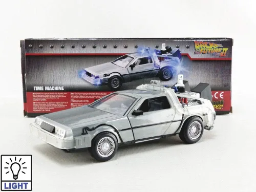 Miniatura 11 de Jada Regreso al futuro Parte II 1:24 Time Machine Coche fundido a presión Característica de iluminación, juguetes para niños y adultos