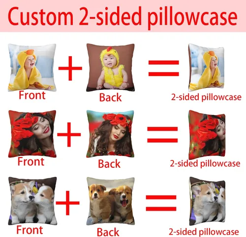 Miniatura 2 de Funda de almohada personalizada, almohada de fotos de amor, diseño personalizado de fotos o texto, regalos personalizados para cualquier imagen