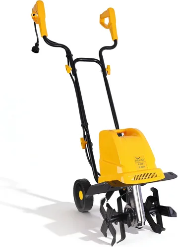 Miniatura 12 de IncwBo 12 Pulgadas 8.5 Amperios Cultivador de Tierra con Cable de 8 Pulgadas de Profundidad, Cultivador Eléctrico de Jardín de 360 RPM con Enchufe