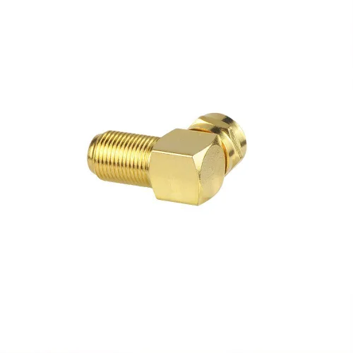 Miniatura 4 de VCE 5-Pack 90 Degree Coaxial Connector, Right Angle F-Type RG6 Male to Female Adapter Gold Plated