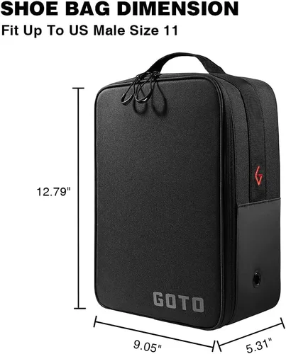 Miniatura 4 de GOTO Bolsa de zapatos y zapatillas, bolsa de gimnasio deportivo, bolsa de viaje con compartimento para zapatos para hombres y mujeres, ajuste hasta