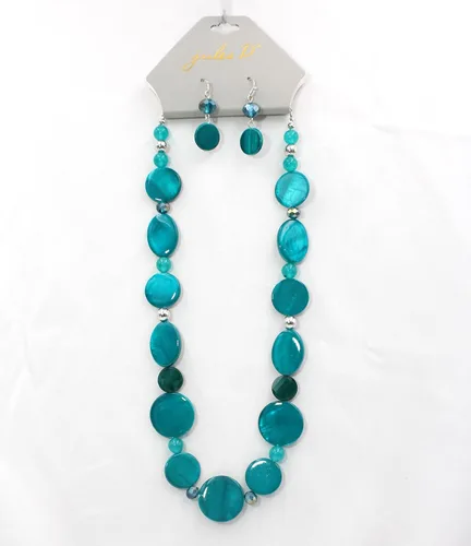 Miniatura 4 de Jules D. Collar de cuentas gruesas, collar de concha colorida, juego de collar de moda para regalo de mujer