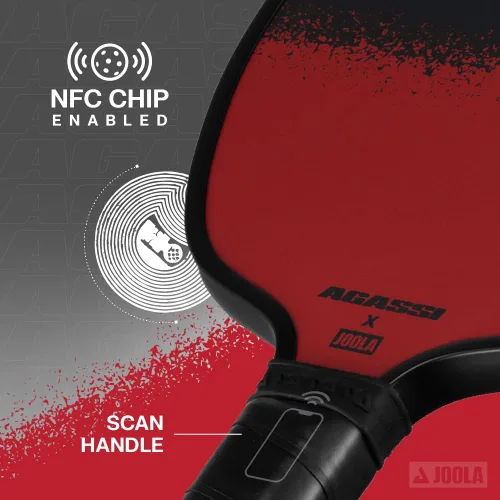 Miniatura 3 de JOOLA Agassi GRAF Champion 12mm Pickleball Paddle - Sandblasted Pickleball Racket Increases Spin & Control - Agassi Shape with Extended Sweet Spot