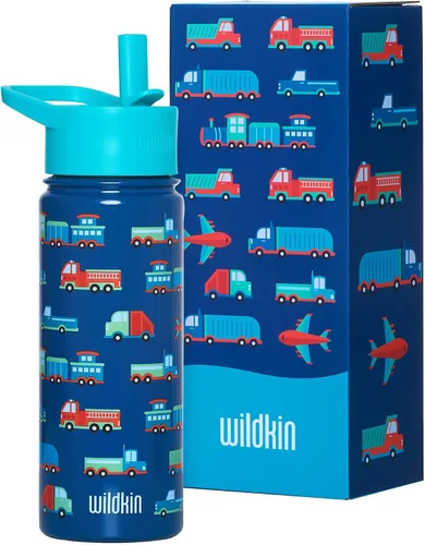 Miniatura 43 de Wildkin Kids - Botella de agua de acero inoxidable de 14 onzas para niños – Sin BPA, a prueba de fugas, aislada, fácil de limpiar - Ballerina