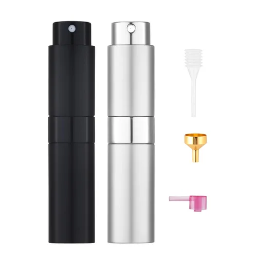 Miniatura 11 de Tekson Atomizador de perfume de viaje de 8ml recargable, mini botella de spray de colonia vacía, pequeño rociador portátil de loción para después