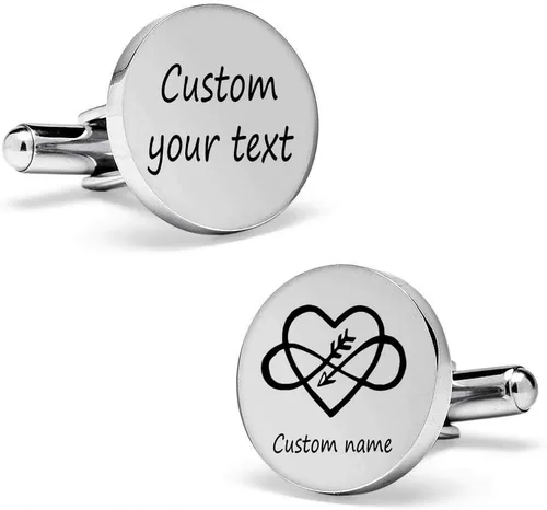 Gemelos personalizados con nombre para hombre, gemelos con inicial para novio, negocios, boda, alfabeto, letra, joyería, regalo personalizado,
