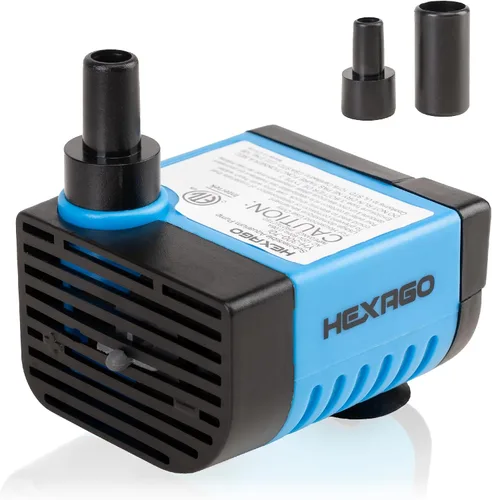 Miniatura 8 de Hexago Bomba sumergible de 400 GPH, bomba de fuente de agua ultra silenciosa con elevación de 8 pies, cable de alimentación de 6 pies, 3 boquillas