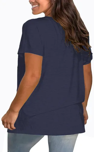 Miniatura 4 de Camisetas de manga corta para mujer con estampado de mamá de talla grande