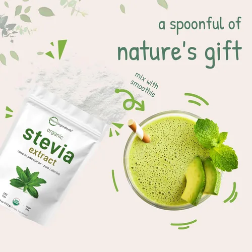Miniatura 8 de Micro Ingredients Polvo con 90 % de extracto de stevia orgánica, endulzante natural sin calorías, 1