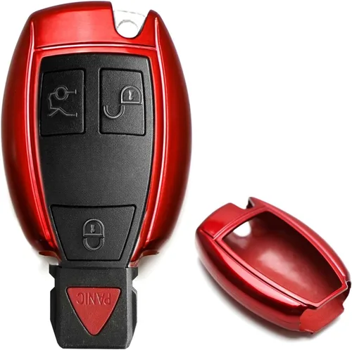 Miniatura 9 de Llavero iJDMTOY inteligente con carcasa brillante a control remoto con ajuste preciso para Mercedes Benz clase C E S M CLS CLK GLK GL, etc, Negro