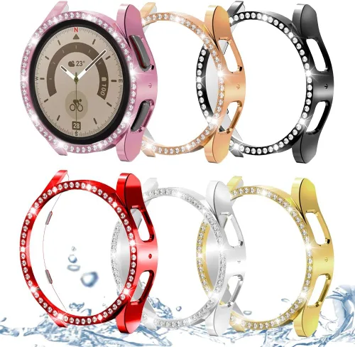 Miniatura 93 de DEALELE Paquete de 1 + 3 fundas y protector de pantalla compatible con Samsung Galaxy Watch FE / 5/4 de 1.575 pulgadas, funda protectora
