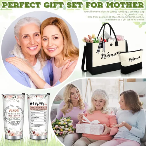 Miniatura 67 de Silkfly Set de 3 piezas de la mejor abuela del mundo para mujeres, regalos de cumpleaños, día de la madre, regalo de cumpleaños, vaso de acero
