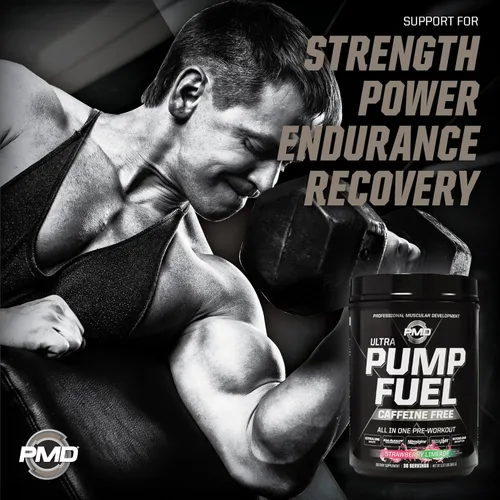 Miniatura 5 de PMD Sports Pump Fuel Ultra Sin Cafeína - Polvo Premium de Preentrenamiento y Bomba Muscular, Mayor Enfoque, Resistencia y Recuperación, Creatina Sin