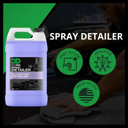 Miniatura 5 de 3D Spray Detailer - Spray de detallado de carrocería sin silicona para vehículos recién pintados 1 galón